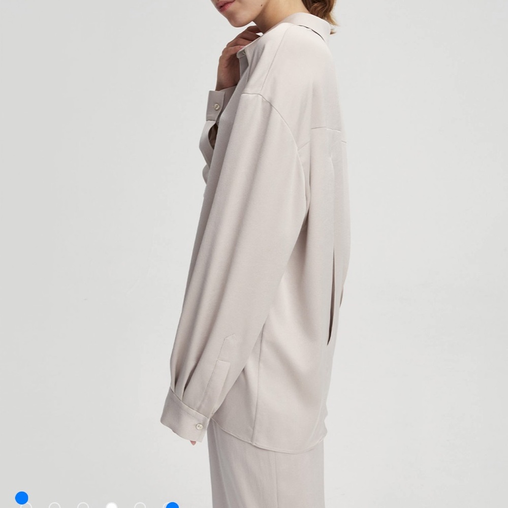 Luxe Long Sleve Loose PJ Set large - Picture 3 of 5
